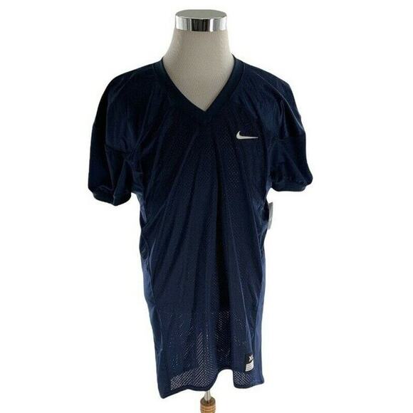 NIKE Men's Activewear Adult Football Jersey Vented Porthole Mesh Logo Top Sz XL - Picture 1 of 7